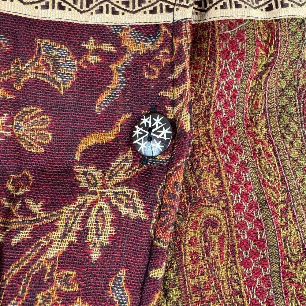 Vtg Patchwork Floral Paisley 16 1X Jacket White Stag Lagenlook Boho Tapestry - Picture 3 of 12